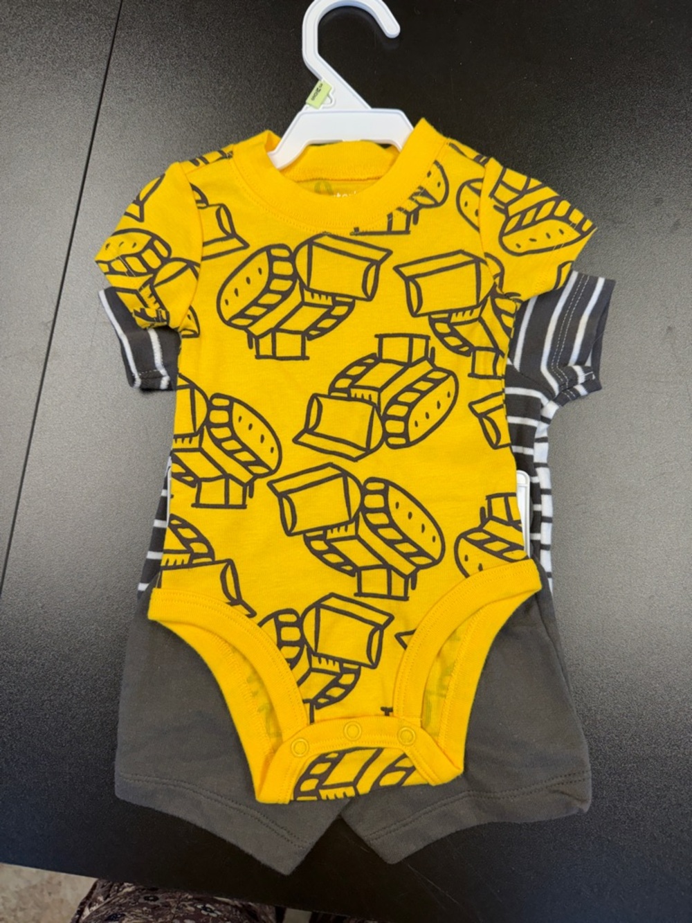 Carter's Yellow Bulldozer Graphic‎ Baby One-Piece Bodysuit